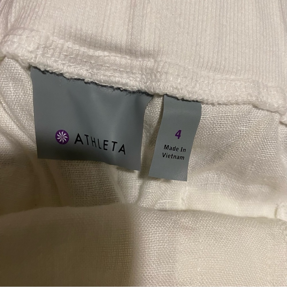 NWT 100% Linen Athleta Shorts size 4 - Picture 4 of 7